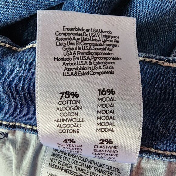 Mother Womens 24 Jeans The Hustler Flood Fray High Rise Flare Ankle Raw Hem - Picture 8 of 11